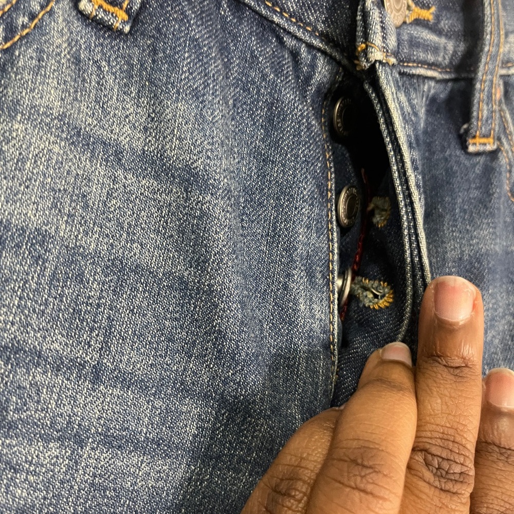 Lucky Brand Womens Jeans Size 0/25 A Blue Drew Mom High Rise Taper Denim Bottoms - Picture 5 of 14